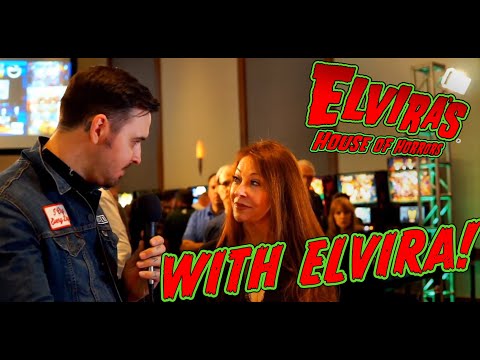 Elvira playing Elvira&#039;s House of Horrors Pinball!
