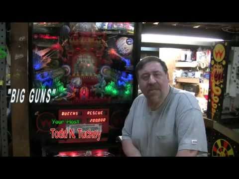 #217 Williams BIG GUNS Pinball Machine plus a CYCLONE pinball getting junked! TNT Amusements