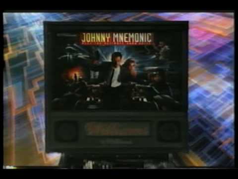 Williams Johnny Mnemonic pinball promo video